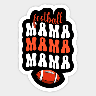 Football Mama Groovy Sticker